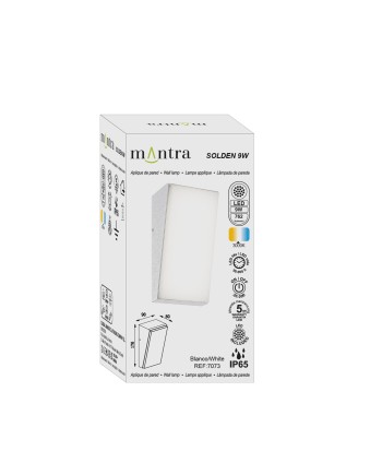 SOLDEN * APLIQUE EXTERIOR VERT.BLANCO  LED IP65 - 9W - 3000K